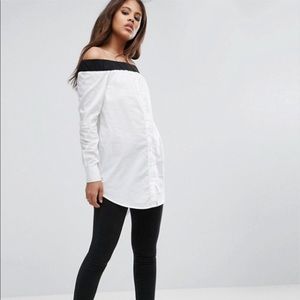 ASOS Off-Shoulder Button Shirt